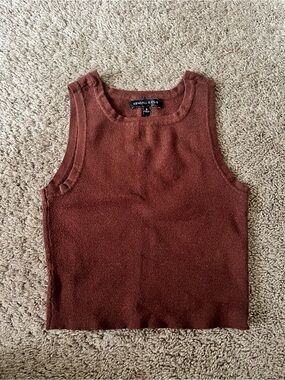 Kendall & Kylie Women's Rust Knit Cropped Tank